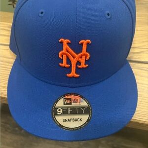 New Era New York Mats Blue and Orange Snapback Hat